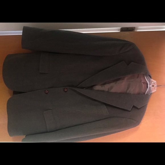 Man’s Sport Coat Camel Hair Grey-Brown Large Fabric Scotland Made USA Orig Owner - Picture 2 of 16